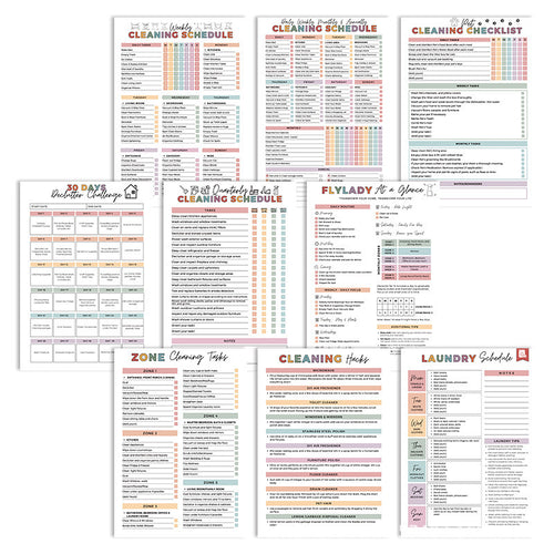 Cross-border new ADHDCLEANING home cleaning schedule, annual cleaning list, plan book, in stock