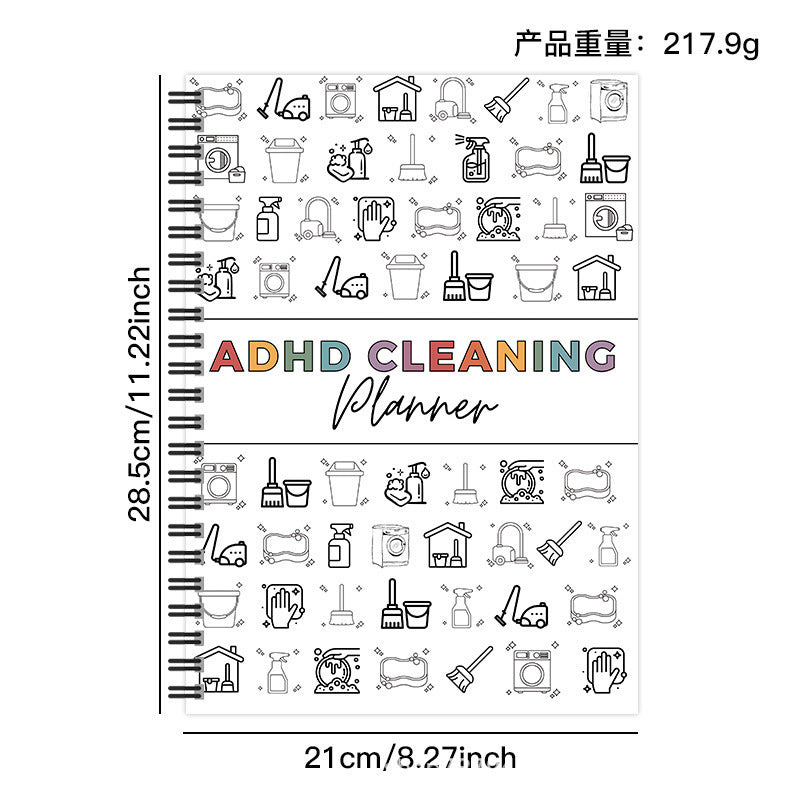 Cross-border new ADHDCLEANING home cleaning schedule, annual cleaning list, plan book, in stock