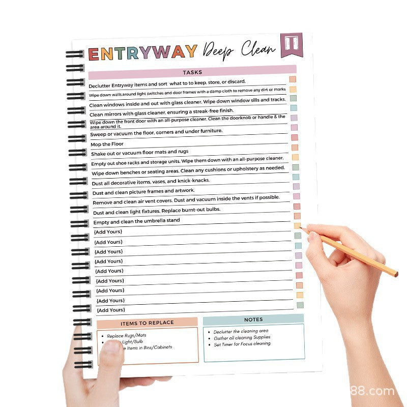 Cross-border new ADHDCLEANING home cleaning schedule, annual cleaning list, plan book, in stock